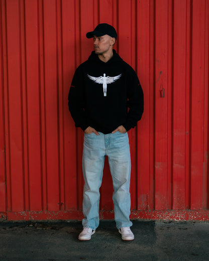 'ICARUS FLIGHT' HOODIE [BLACK] - Antero