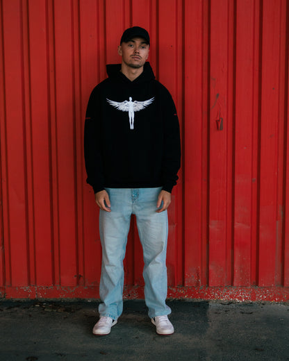 'ICARUS FLIGHT' HOODIE [BLACK] - Antero